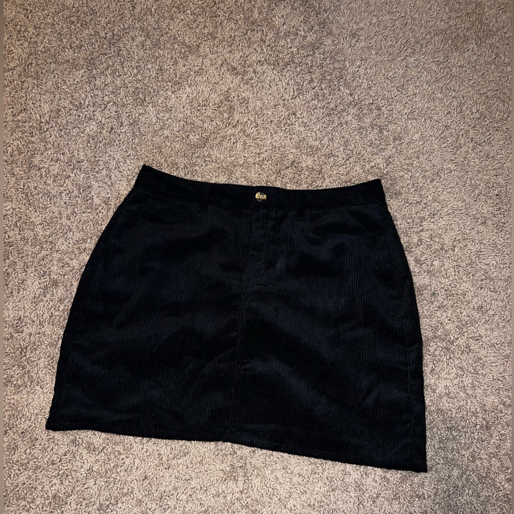 Black Corduroy Skirt
